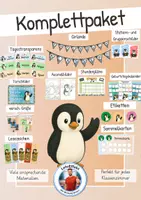 Vorschau - Arbeitsblätter - Pinguin im Klassenzimmer – Das große Pinguinpaket für deine Klasse! - Deckblatt