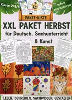 Vorschau - Stundenentwürfe - Paketkiste - Herbst XXL Materialpaket | Lesen, Sachtexte, Schreiben & Kunst | Klasse 2–4 - Deckblatt