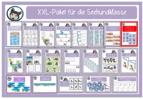 Vorschau - Arbeitsblätter - Wachsendes Seehund Materialpaket Seehundklasse #Klassentier - Deckblatt