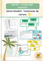 Vorschau - Stundenentwürfe - Materialpaket: Hablar de las Vacaciones de Verano - Deckblatt