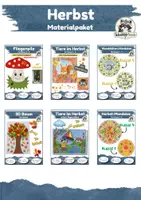 Vorschau - Mal- und Bastelvorlagen - Materialpaket Herbst | Kunst und basteln Grundschule, Klasse 1, Klasse 2, Klasse 3, Klasse 4 - Deckblatt