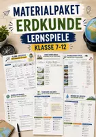 Vorschau - Arbeitsblätter - Materialpaket Erdkunde Lernspiele Klasse 7-12 | 15 Arbeitsblätter Geographie - Deckblatt