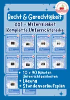 Vorschau - Stundenentwürfe - Gerechtigkeit, Menschenrechte, Recht und Verantwortung | Komplette Unterrichtsreihe | Klasse 7–9 - Deckblatt