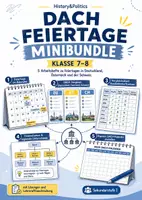 Vorschau - Arbeitsblätter - DACH Feiertage Minibundle Klasse 7–8 - Deckblatt
