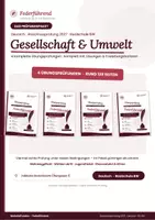 Vorschau - Unterrichtsreihen - Deutsch Abschlussprüfung 2027 Realschule BW – 4 Übungsprüfungen im Paket: Gesellschaft & Umwelt (mit Lösungen, inkl. Gratis-Satz) - Deckblatt