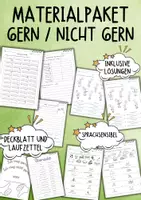 Vorschau - Unterrichtsreihen - DaZ / DaF / Deutsch - Gern oder nicht gern? - MATERIALPAKET - Deckblatt