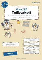 Vorschau - Arbeitsblätter - Teilbarkeit Klasse 5/6 – 13 Arbeitsblätter mit Lösungen - Deckblatt