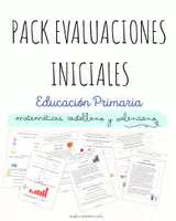 Vista previa - Hojas de trabajo - 🚀 PACK EVALUACIONES INICIALES EDUCACIÓN PRIMARIA (MAT/CAST/VAL) - Portada