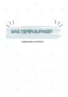 Vorschau - Arbeitsblätter - Materialpaket "Die Tempus-Reise" - Deckblatt