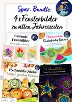 Vorschau - Unterrichtsreihen - BUNDLE: 4 mal Fensterbilder - alle Jahreszeiten - Deckblatt