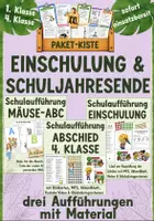 Vorschau - Arbeitsblätter - Paketkiste - Einschulung & Schuljahresabschluss: Drei Reime mit Material - Deckblatt