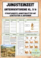 Vorschau - Arbeitsblätter - Jungsteinzeit / neolithische Revolution - komplette Unterrichtsreihe | Kl. 5/6 - Deckblatt