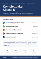 Vorschau - Stundenentwürfe - Informatik & Medienbildung Klasse 5 – KOMPLETTPAKET: 35 fertige Unterrichtsstunden für das ganze Schuljahr | Verlaufsplan, Präsentation, Arbeitsblatt & Lösungen zu jeder Stunde - Deckblatt