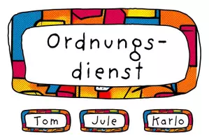 Vorschau - Bildkarten - Materialpaket - Klassendienste & Namen - Deckblatt