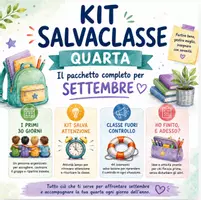 anteprima - Materiale di supporto/inclusione - Kit salvaclasse quarta- Il pacchetto completo per settembre - Pagina di copertina