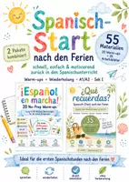 Vorschau - Arbeitsblätter - Spanisch-Start nach den Ferien – 55 Materialien für A1/A2 | Warm-ups, Einstieg/Aktivierung & Wiederholung für die ersten Spanischstunden | Sek I - Deckblatt