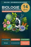Vorschau - Arbeitsblätter - Der menschliche Körper Biologie Paket – 14 Lernhefte: Organe, Sinne & Nerven - Deckblatt