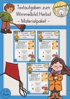 Vorschau - Stundenentwürfe - Textaufgaben Sachrechnen Herbst Wimmelbild Materialpaket - Deckblatt