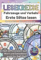 Vorschau - Spiele - Verkehrserziehung Legekreise Verkehr & Transportmittel – Lesen, Wortschatz, DaZ/DaF & Sachunterricht - Materialpaket - Deckblatt