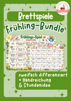Vorschau - Stundenentwürfe - Frühlings-Brettspiel-Bundle | Grundschule | DaZ/DaF/Deutsch - Deckblatt