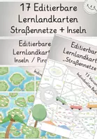 Vorschau - Fördermaterial/Inklusion - Materialpaket: Editiertbare Lernlandkarten, 14 Karten zum Selbstgestalten - Deckblatt