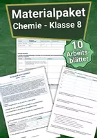 Vorschau - Arbeitsblätter - Materialpaket - Chemie Klasse 8 - Arbeitsblätter - Deckblatt