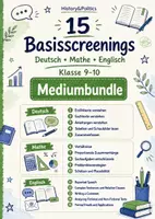 Vorschau - Arbeitsblätter - 15 Basisscreenings Deutsch Mathe Englisch Klasse 9–10 - Deckblatt