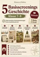 Vorschau - Arbeitsblätter - 5 Basisscreenings Geschichte Klasse 7–8 - Deckblatt