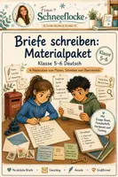 Vorschau - Stundenentwürfe - Briefe schreiben Klasse 5 -6 Materialpaket Deutsch - Deckblatt