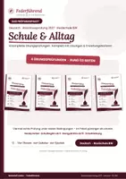 Vorschau - Unterrichtsreihen - Deutsch Abschlussprüfung 2027 Realschule BW – 4 Übungsprüfungen im Paket: Schule & Alltag (mit Lösungen) - Deckblatt