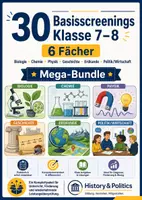Vorschau - Arbeitsblätter - 30 Basisscreenings Klasse 7–8 – 6 Fächer - Deckblatt