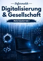 Vorschau - Arbeitsblätter - Digitalisierung & Gesellschaft – 6 Arbeitsblätter zu Arbeit, Robotik, digitalen Chancen und Zukunftstechnologien - Deckblatt