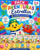 Vista previa - Unidades / Secuencias / Situaciones de Aprendizaje - PACK AVENTURAS ESTRELLÍN. 8 cuadernos de motricidad fina, lógica, colores y creatividad - Portada