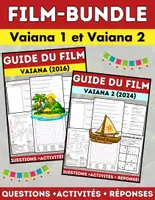 Aperçu - Préparation de séance / Séance complète - Vaiana 1 & 2 – Film-Bundle : Questions, Activités, Réponses. - Page de couverture