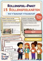 Vorschau - Arbeitsblätter - Rollenspiele Konfliktlösung Grundschule: 15 Rollenspiele zu Wut, Freundschaft & Teamarbeit - Deckblatt