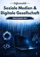 Vorschau - Arbeitsblätter - Soziale Medien & Digitale Gesellschaft – 6 Arbeitsblätter zu Algorithmen, Fake News, Cybermobbing und digitaler Kommunikation - Deckblatt