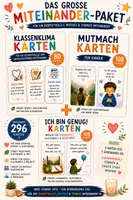 Vorschau - Arbeitsblätter - 🌈 296 Karten, die Kinder stärken & Klassen verbinden! 🤝💛 - Deckblatt