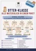 Vorschau - Mal- und Bastelvorlagen - Otter-Klasse Materialpaket I Wachsendes Paket für Klassenraum & Schulalltag - Deckblatt