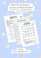 Vorschau - Arbeitsblätter - Materialpaket Schuljahresstart Klassenwappen, Zeitkapsel, Ferienbingo - Deckblatt