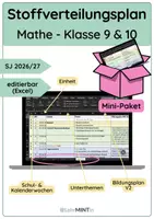 Vorschau - Lehrpläne/Lehrermaterial - Stoffverteilungspläne Mathematik – Klassen 9 & 10 (SJ 2026/27 BW) - Deckblatt