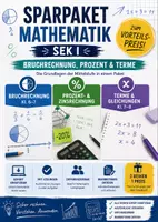 Vorschau - Unterrichtsreihen - Mathematik Sek I Sparpaket – Bruchrechnung, Prozentrechnung, Zinsrechnung, Terme & Gleichungen | Klasse 6–8 - Deckblatt