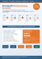 Vorschau - Stundenentwürfe - Bruchrechnung Klasse 6 – Bundle, fünf Einheiten - Deckblatt