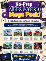 Vorschau - Unterrichtsreihen - 🎥 No-Prep Video Lessons Mega Pack! - Deckblatt
