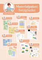 Vorschau - Arbeitsblätter - Großes Materialpaket: Satzglieder bestimmen - Deckblatt