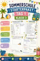 Vorschau - Arbeitsblätter - Sommerschule Starterpaket – Tag 1 | Klasse 3 - Deckblatt