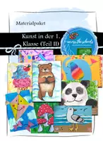 Vorschau - Mal- und Bastelvorlagen - Kunst in der 1. Klasse: Materialpaket (Teil 2) - Deckblatt