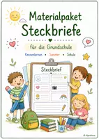 Vorschau - Arbeitsblätter - Materialpaket Steckbriefe - Deckblatt