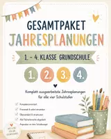 Vorschau - Lehrpläne/Lehrermaterial - Jahresplanungen 1. - 4. Klasse Grundschule - anpassbar auf alle Bundesländer - Deckblatt
