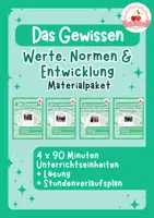 Vorschau - Stundenentwürfe - Gewissen verstehen – Werte, Normen & Entwicklung | Materialpaket Klasse 7–9 - Deckblatt