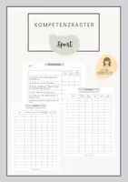 Vorschau - Anderer Materialtyp - Gesamtpaket Bewertung Sport I Kompetenzraster I Noten - Deckblatt